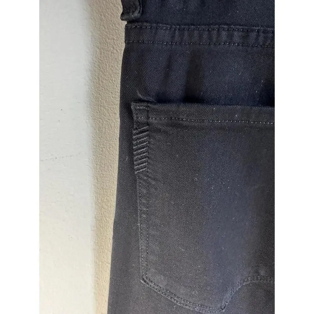 Paige Jeans Mens 34x32 Black Slim Distressed Stretch